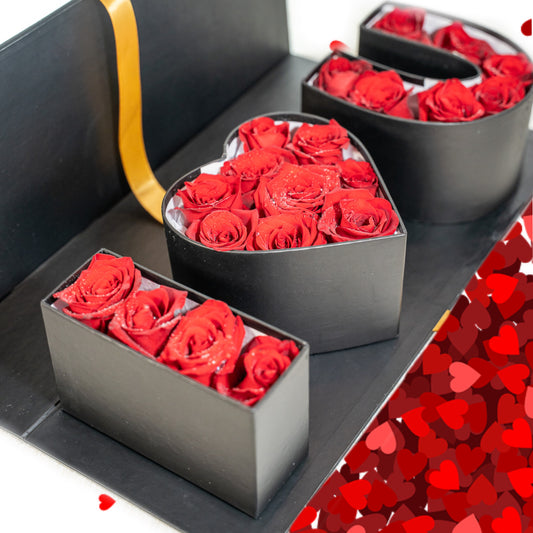 Caja de flores I Love You